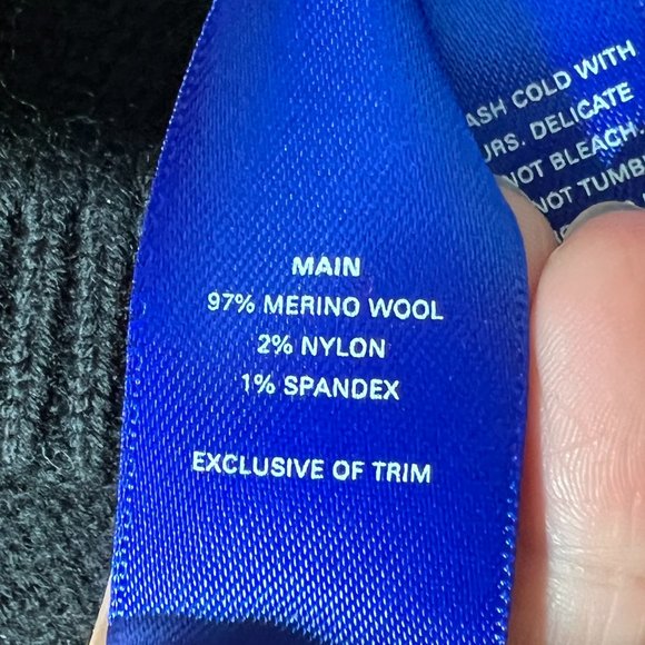 Kit and Ace Black Merino Wool Crew Neck Sweater Sz S/M - Picture 7 of 15